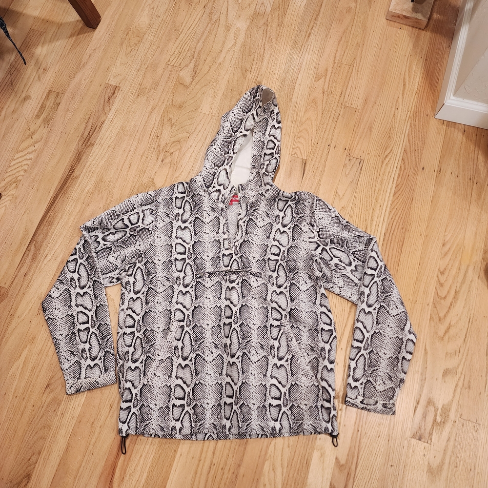 Supreme Black and White Snakeskin Jacket